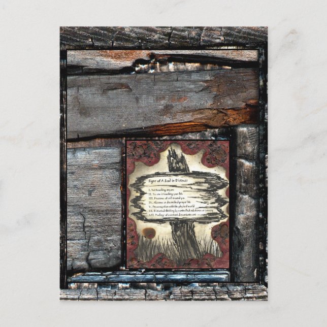 Postal Señales de un alma en angustia (Anverso)