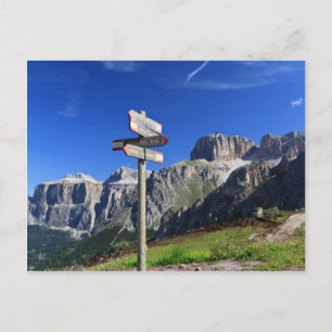 Postal señales y Dolomitas