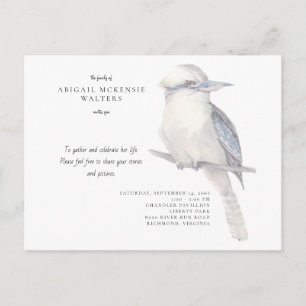 Postal Sencilla Celebración de la Vida del Pájaro II
