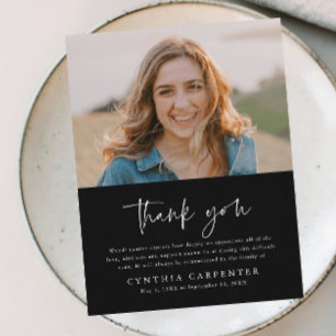 Postal Sencilla foto conmemorativa de funeral