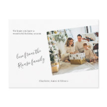 Sencilla Foto Personalizada de Navidad y Festivos