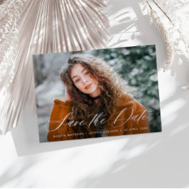 Postal Sencilla graduación de letras blancas ahorra la fe