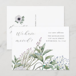 Postal Sencilla vegetación que hemos mudado a un nuevo ho