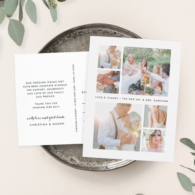 Postal Sencillamente Declarado | Collage de fotos Boda Gr (Subido por el creador)