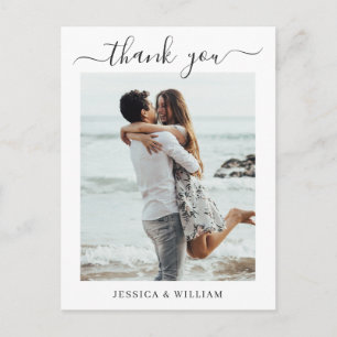 Postal Sencillamente Elegante foto de corazones de boda g