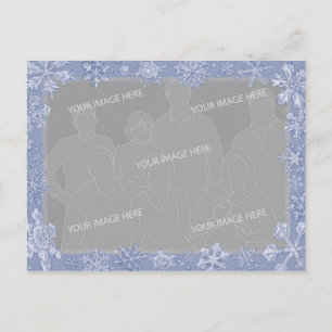 Postal Sencillamente Snowflakes Art Frame Personalizado F