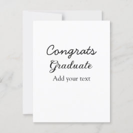 Postal Sencillas felicitaciones mínimas graduación añadir