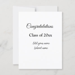 Postal Sencillas felicitaciones por graduación mínima aña