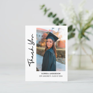 Postal Sencillo agradecimiento de graduación moderno