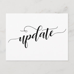 Postal Sencillo Aviso de Actualización de Boda Pospuesta 