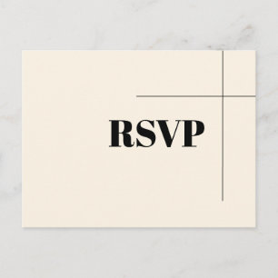 Postal Sencillo elegante chic Crema RSVP