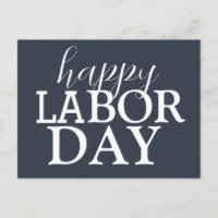 Sencillo elegante Feliz Día del Trabajo Rojo Azul 