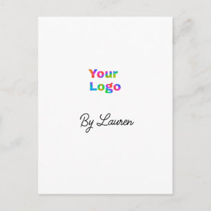 POSTAL SENCILLO MÍNIMO AGREGA TU LOGO TEXTO PERSONALIZADO