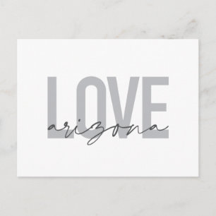 Postal Sencillo, moderno, urbano, genial diseño Love Ariz