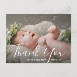 Postal Sencillo y Elegante Agradecimiento de Fiesta de Be