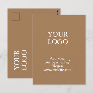 Postal Sencillo y elegante logo personalizado aquí compañ