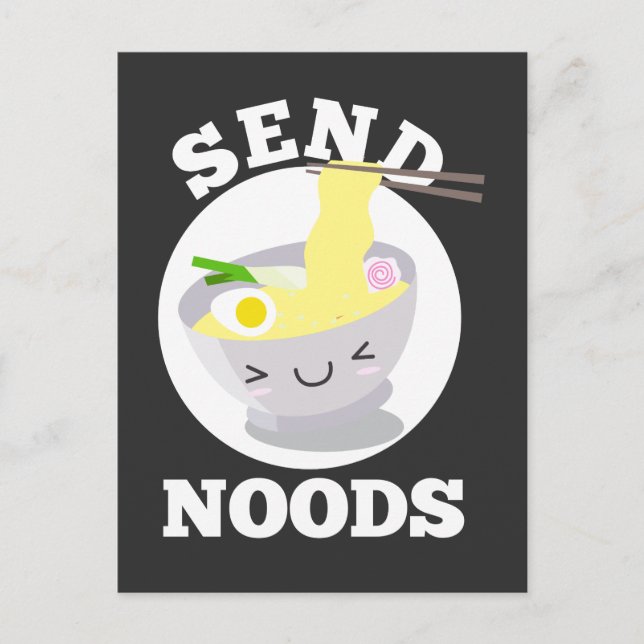 Postal Send Noods Asian Kawaii Ramen Noodles Bowl Food (Anverso)