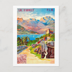 Postal Senderismo alrededor del lago de Annecy, viaje vin