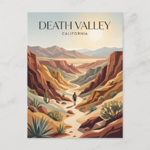 Postal Senderismo en el Parque Nacional Death Valley Cali