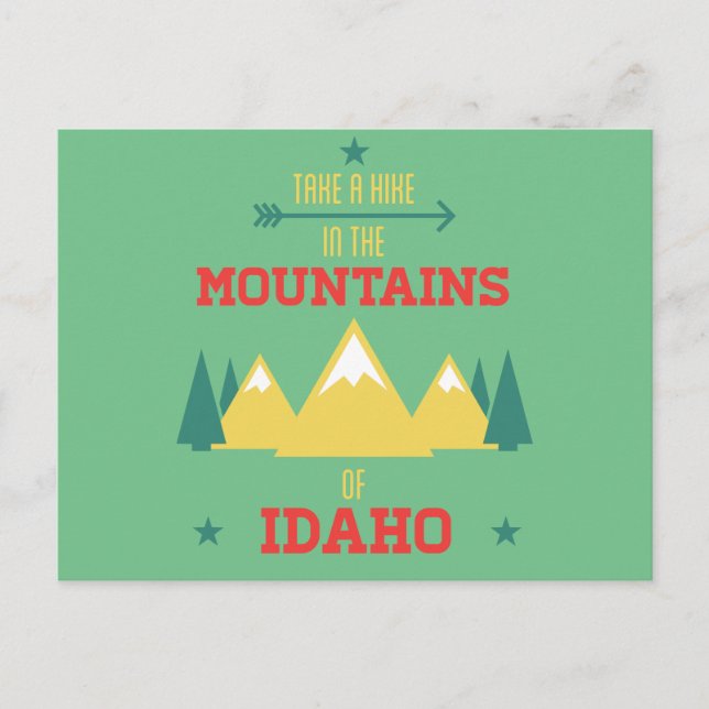 Postal Senderismo en Idaho (Anverso)