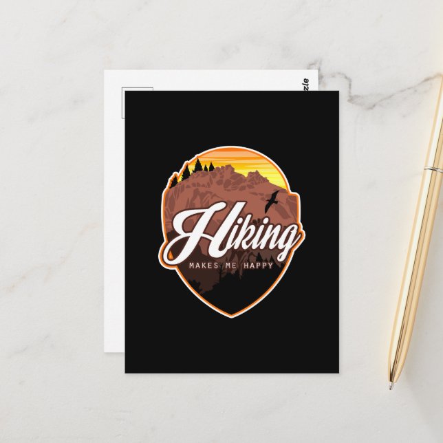 Postal Senderismo me hace feliz (Anverso/Reverso In Situ)