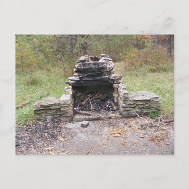 Postal sendero appalache que cae en el campamento de pens (Anverso)