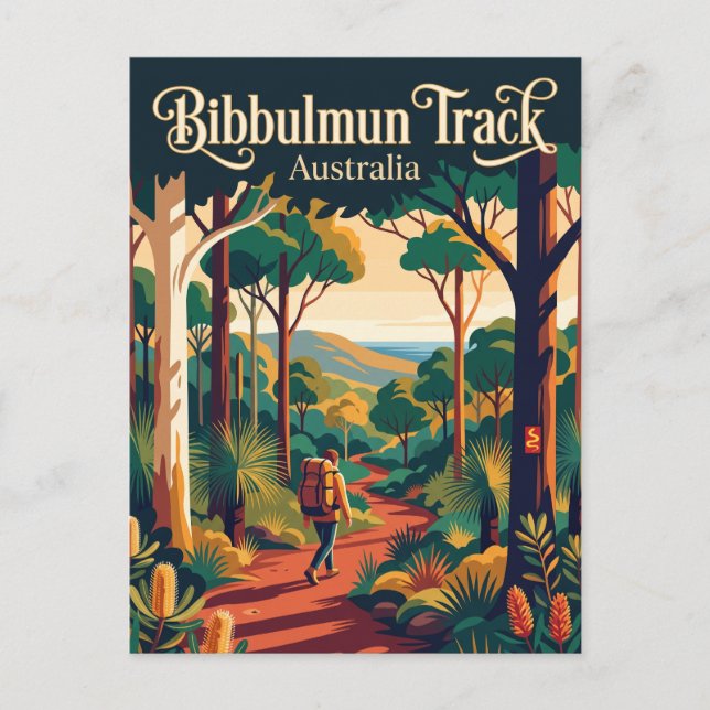 Postal Sendero Bibbulmun Australia (Anverso)