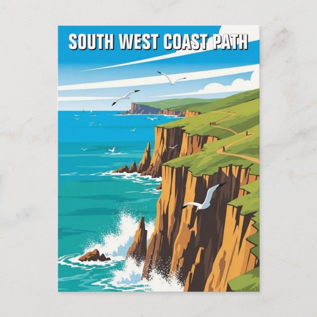 Postal Sendero Costero del Sudoeste de Inglaterra (Anverso)