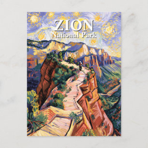 Postal Sendero de excursión Van Gogh Zion Angels Landing
