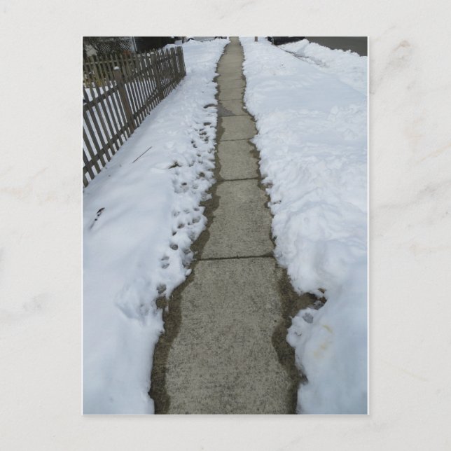 Postal Sendero de nieve (Anverso)