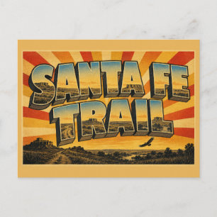 Postal Sendero de Santa Fe Kansas Praderas Acantilados de