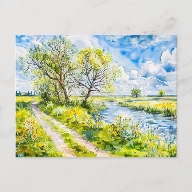 Postal Sendero de verano junto al Havel Havelland Estilo  (Anverso)