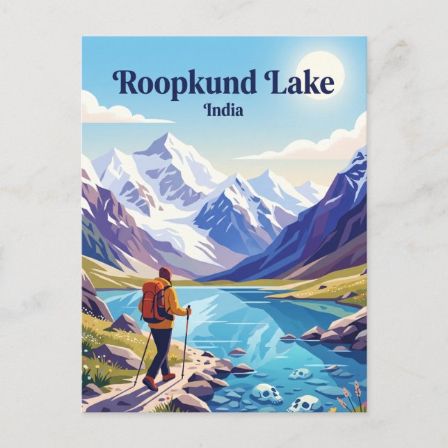 Postal Sendero del Lago Roopkund India (Anverso)