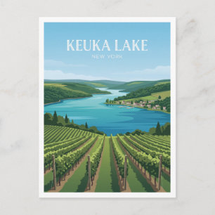 Postal Sendero del Vino del Lago Keuka Hammondsport Nueva