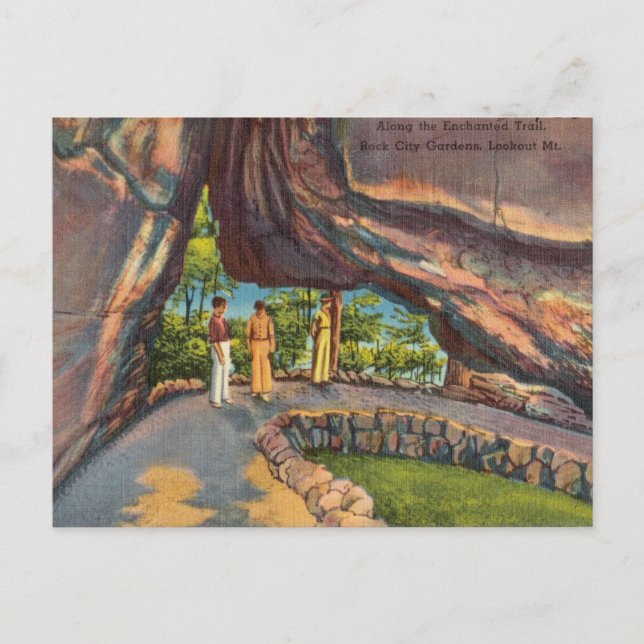 Postal Sendero Encantado, Jardines de Rock City, Lookout  (Anverso)