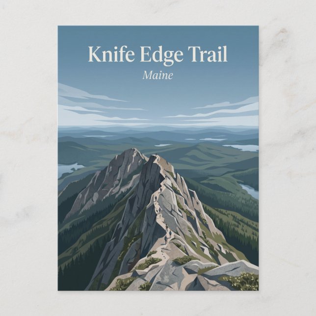 Postal Sendero Knife Edge, Katahdin Maine (Anverso)