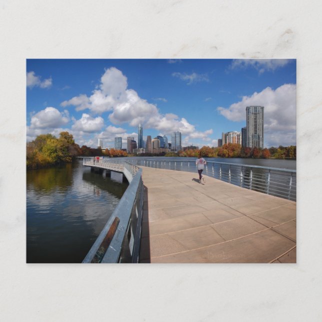 Postal Sendero Ladybird Lake Boardwalk en otoño - Austin (Anverso)