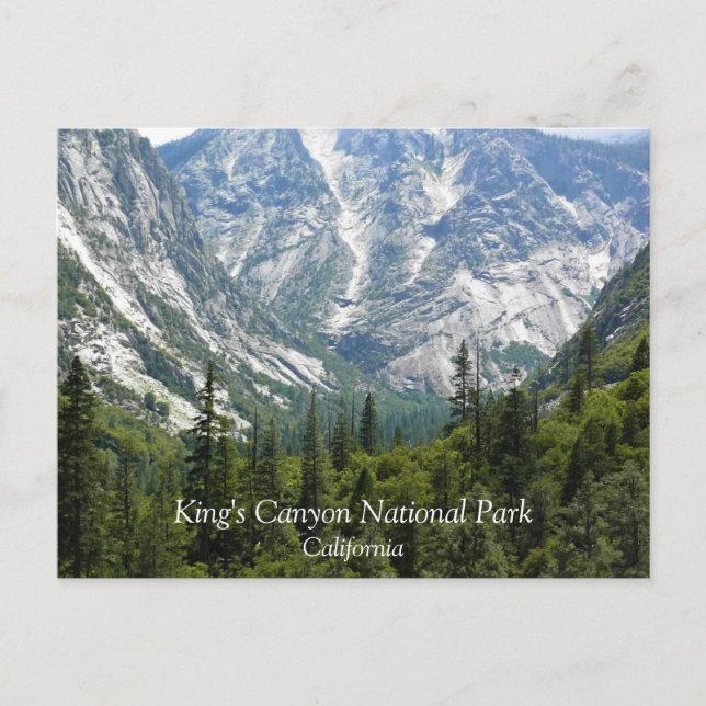 Postal Sendero Mist Falls, Parque Nacional King's Canyon, (Anverso)