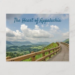 Postal Sendero pavimentado con rieles de madera