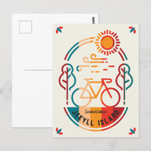 Postal Sendero Retro Jekyll Island Bicicleta