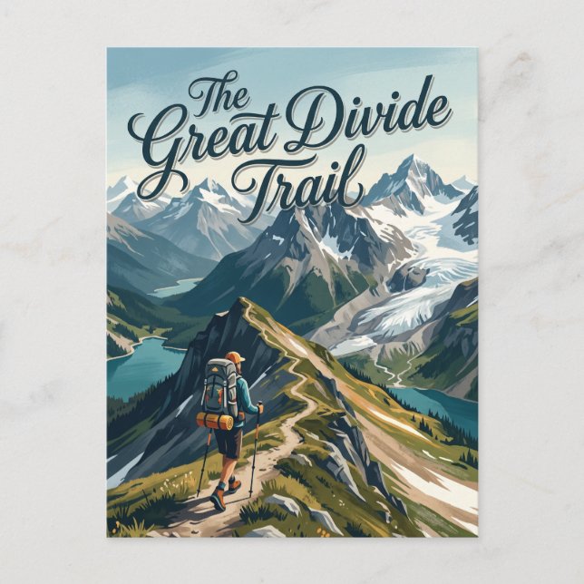 Postal Sendero The Great Divide Canadá (Anverso)