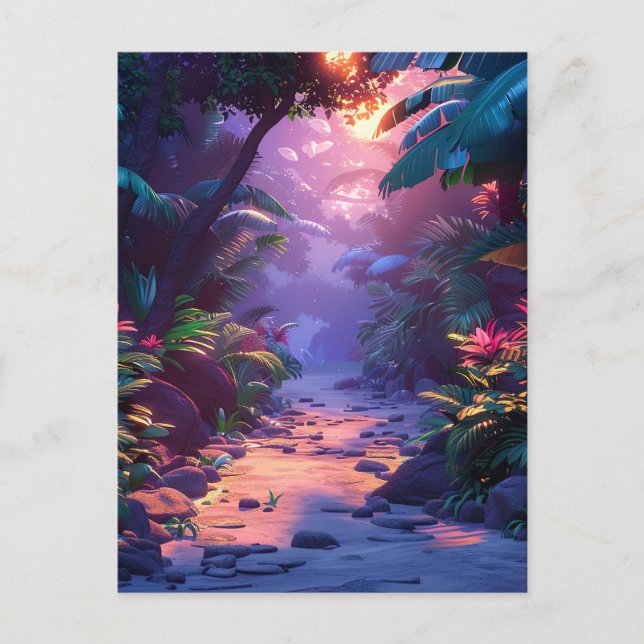 Postal Sendero Tropical Hawaiano (Anverso)