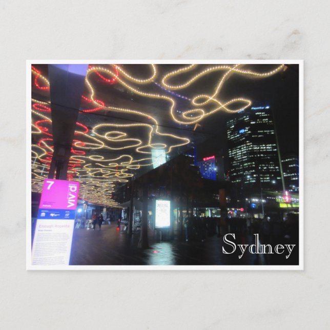 Postal senderos de luz sydney vivid (Anverso)