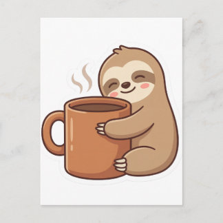 Postal Sending Slow Vibes Sloth Postcard |Cute Hello Note
