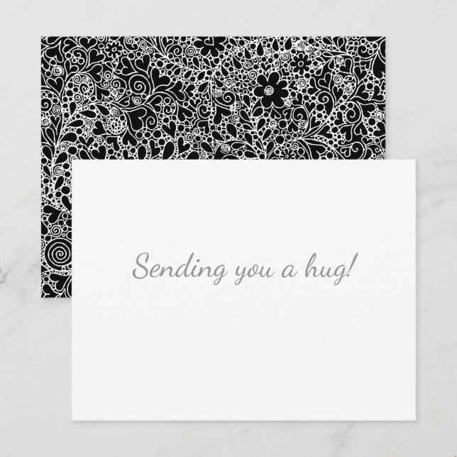 Postal Sending You a Hug Postcard – Art Back (Anverso / Reverso)