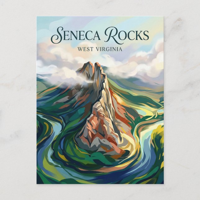 Postal Seneca Rocks Virginia Occidental (Anverso)
