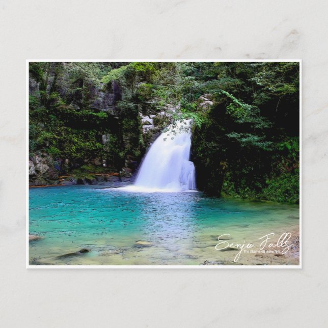 Postal Senju Falls (The Akame 48 waterfalls) ポストカード (Anverso)