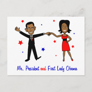 Postal Señor Presidente y Primera Dama Obama