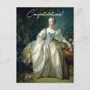 Postal Señora Bergeret 1766 Boucher Felicidades