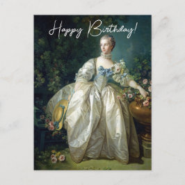 Postal Señora Bergeret 1766 Boucher Feliz Cumpleaños